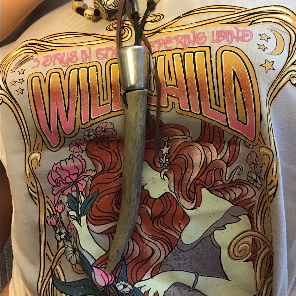 ONE LEFT/Boho Gypsy Wild Child Retro Vintage Tee - Picture 5 of 10